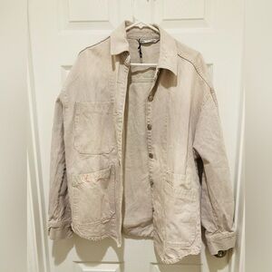 5 for $10: Imperfectly Perfect Zara size XS 100% Cotton Striped Outer Jacket